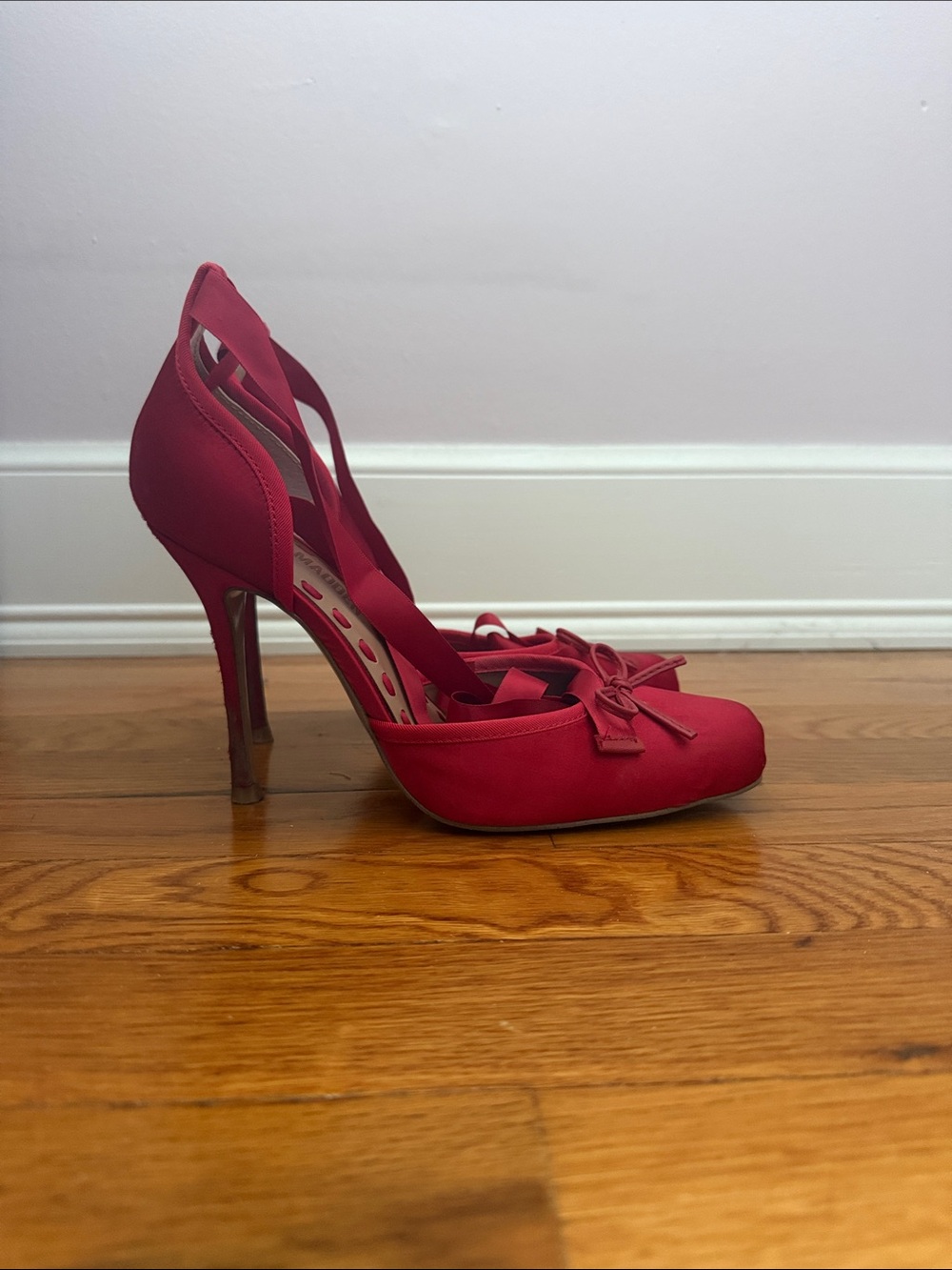 Steve Madden Larina Red High Heel Pump with Bow